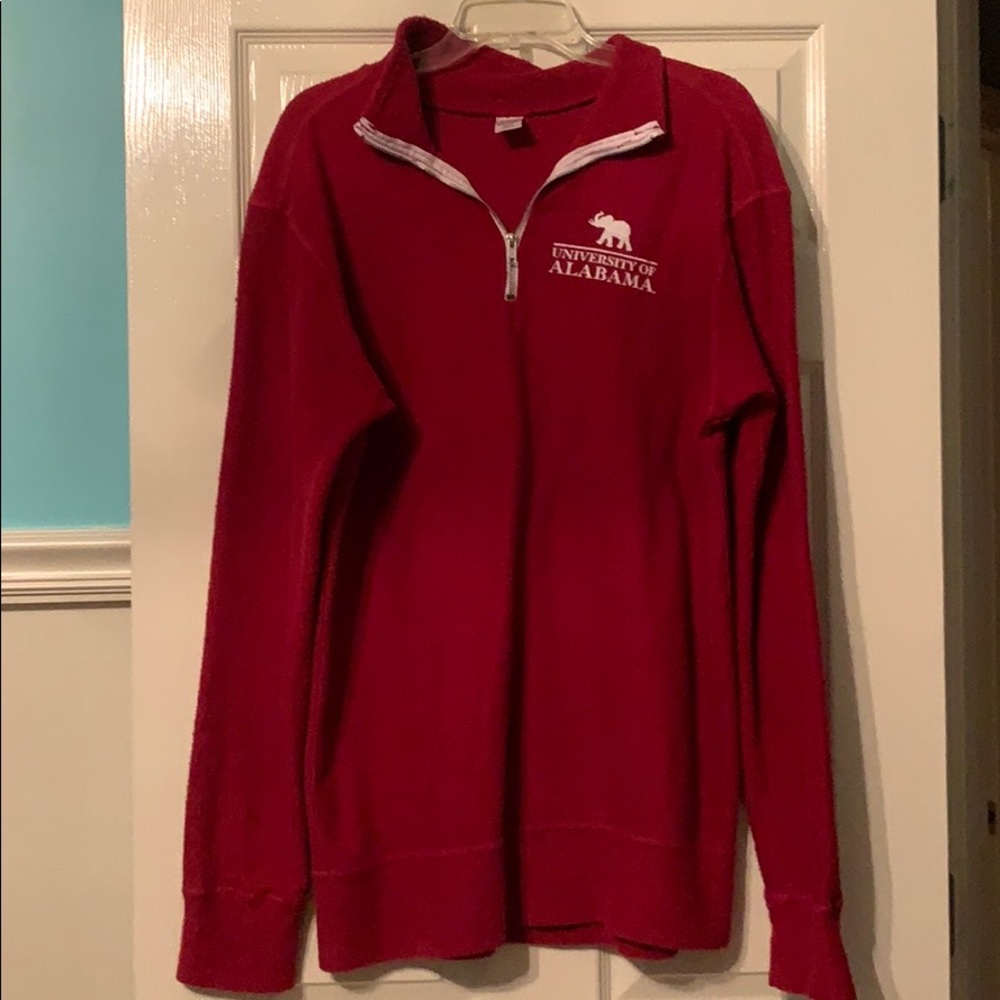 University of Alabama terry cloth half zip